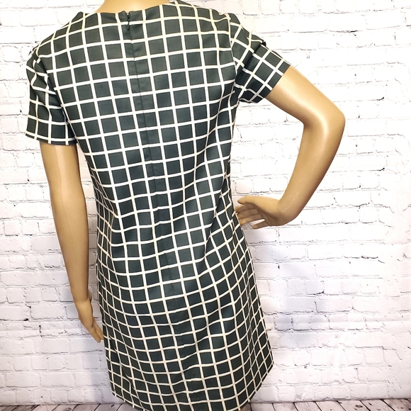 Joe Fresh Checkered Green and White Midi Dress - Picture 2 of 4